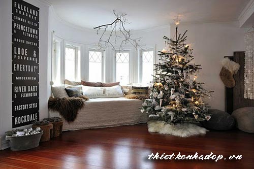 33 mẫu trang trí nội thất phòng khách đẹp nhất cho giáng sinh